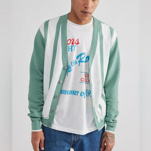 Urban Outfitters Men’s/Unisex‎ Classic Striped Cardigan - Size S - Green - NWOT